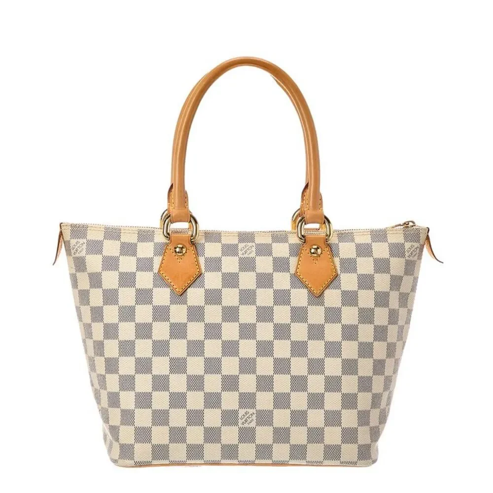 Louis Vuitton White Damier Azur Saleya Pm (Authentic Pre-Loved)